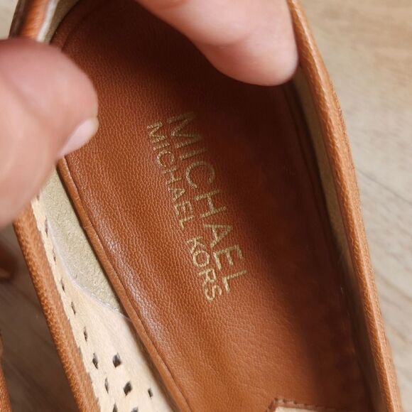 Michael Michael Kors Open Toe Pump in Tan Size 9.5 - Picture 12 of 14